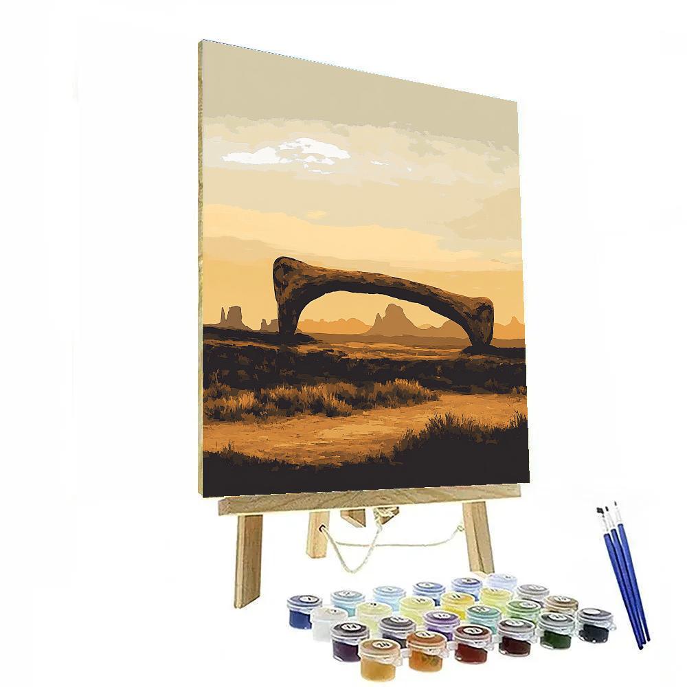 Georgia OKeeffe Inspired Desert Bone Silhouette DIY paint by numbers