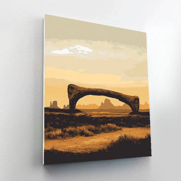 Georgia OKeeffe Inspired Desert Bone Silhouette DIY paint by numbers