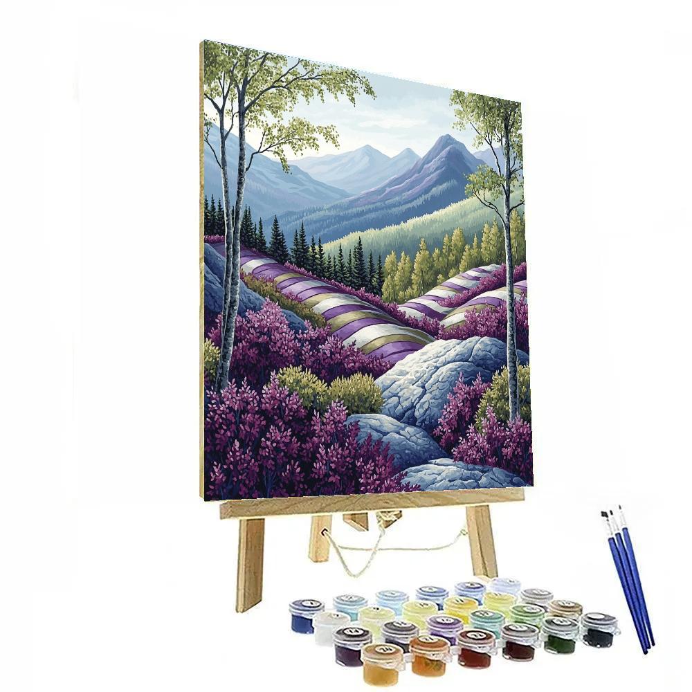 J. E. H. MacDonald Inspired Mountain Patterned Vistas Painting by numbers kit