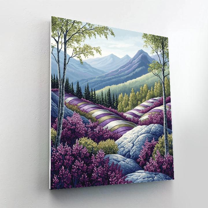J. E. H. MacDonald Inspired Mountain Patterned Vistas Painting by numbers kit