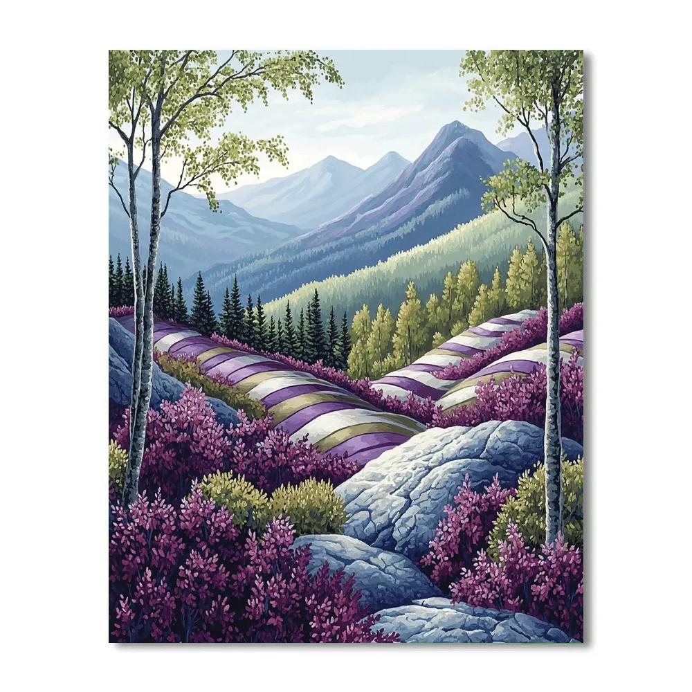 J. E. H. MacDonald Inspired Mountain Patterned Vistas Painting by numbers kit