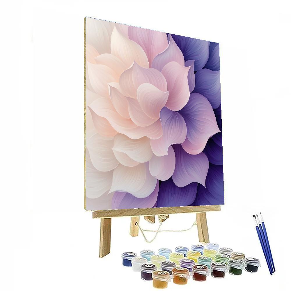 Georgia OKeeffe Inspired Violet Petal Abstraction paint by color