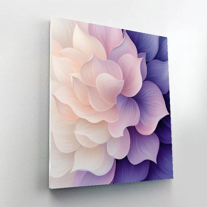 Georgia OKeeffe Inspired Violet Petal Abstraction paint by color