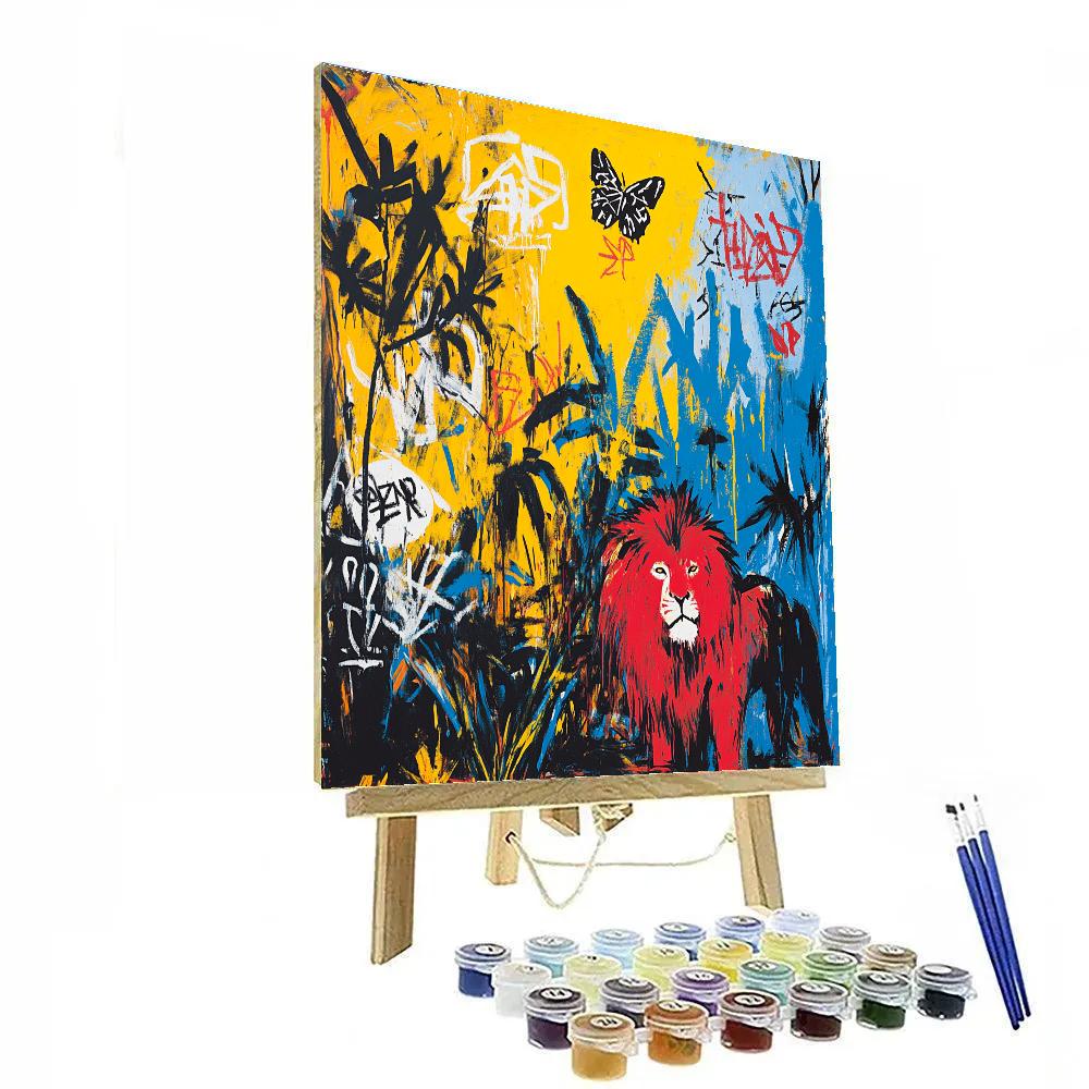 Jean-Michel Basquiat Inspired Jungle Expedition Numbered painting kits