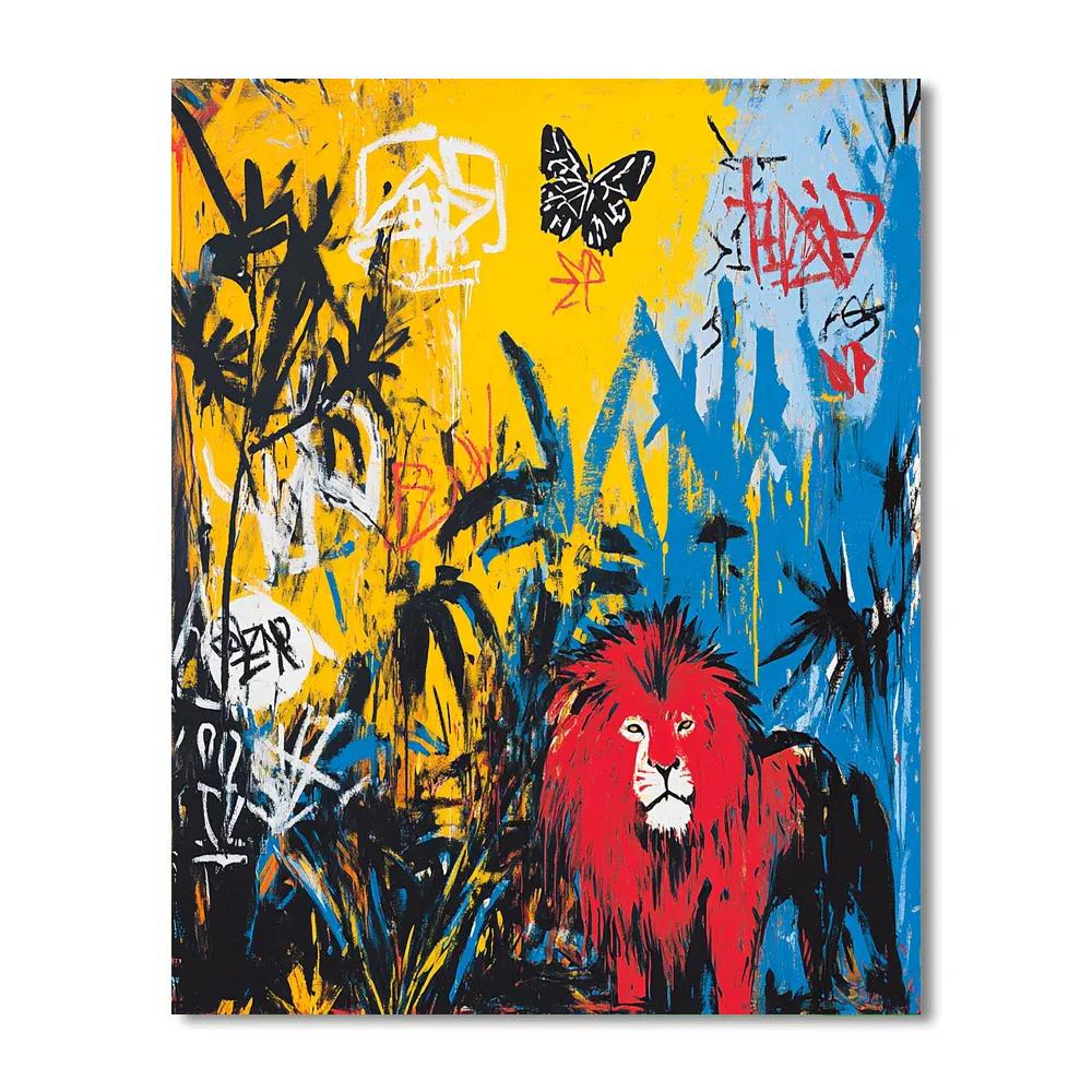 Jean-Michel Basquiat Inspired Jungle Expedition Numbered painting kits