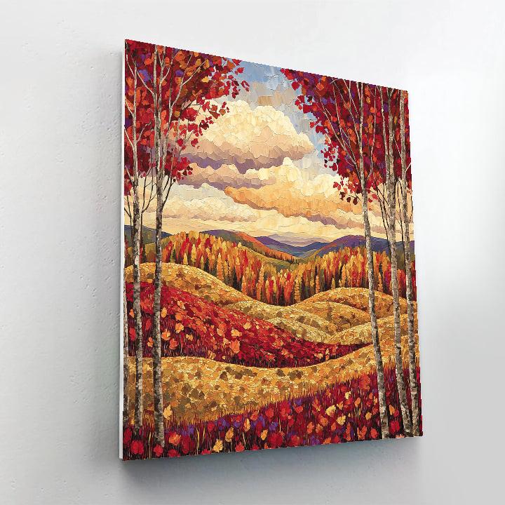 J E H MacDonald Inspired Autumn Blaze Among Northern Valleys Numbered painting kits