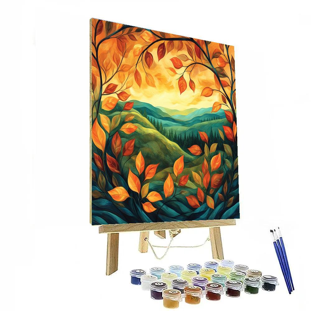 Frederick Varley Inspired Rhythmic Autumn Glow In Windswept Foliage Numbered painting kits