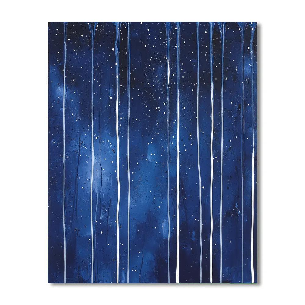 Jackson Pollock Inspired Cosmic Rain Paint by numbers art