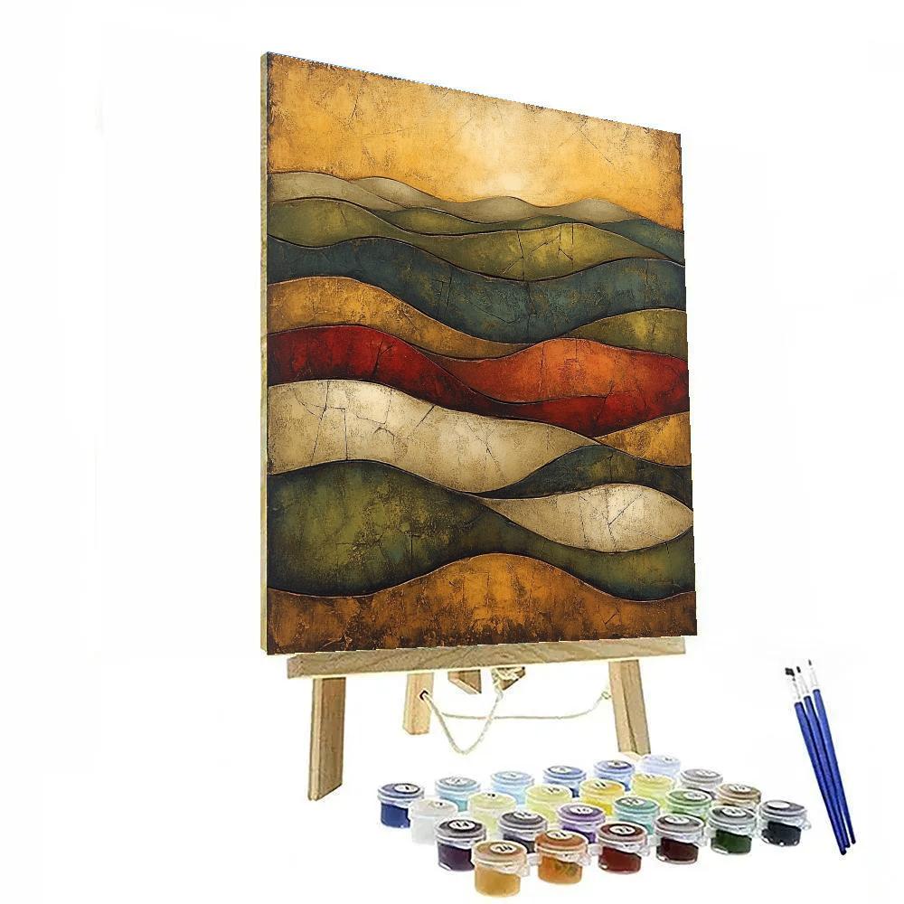 Jean-Paul Riopelle Inspired Geological Tessellation Plain paint by numbers