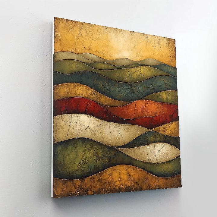 Jean-Paul Riopelle Inspired Geological Tessellation Plain paint by numbers