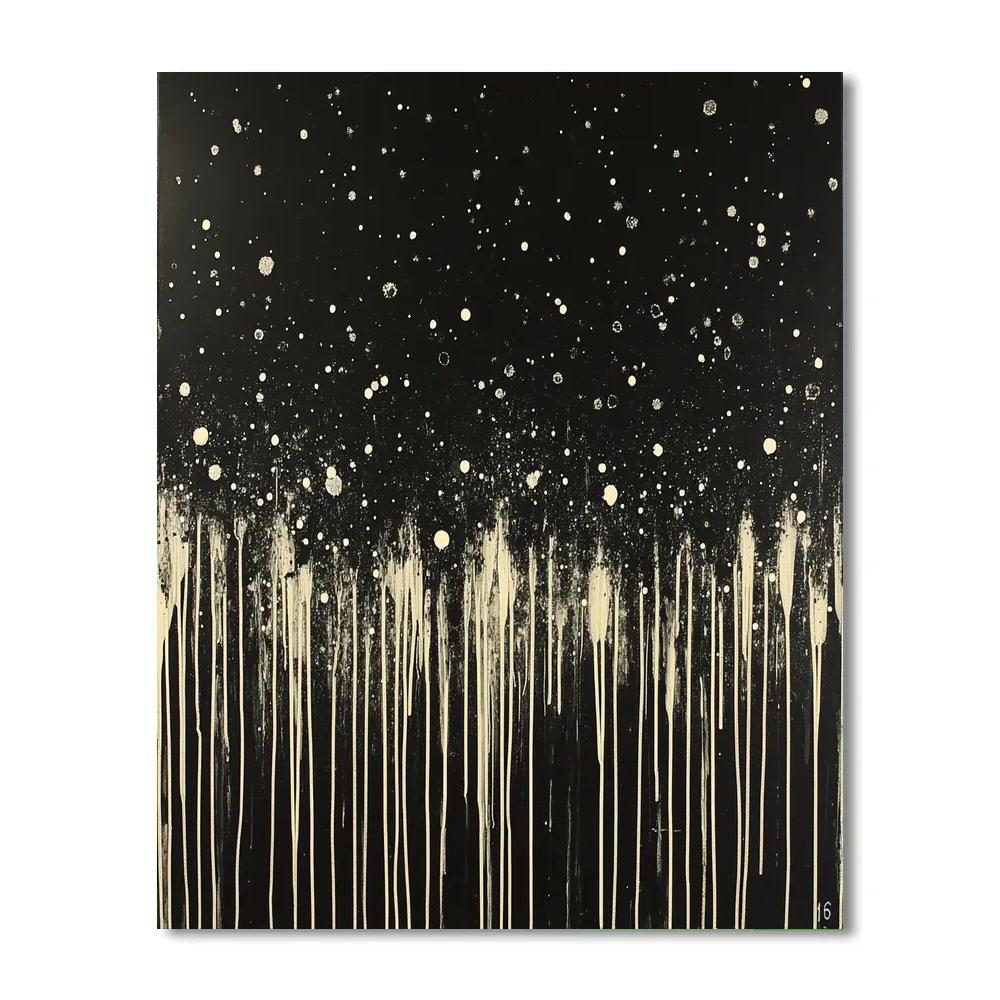 Jackson Pollock Inspired Midnight Pulse Paint by numbers kits