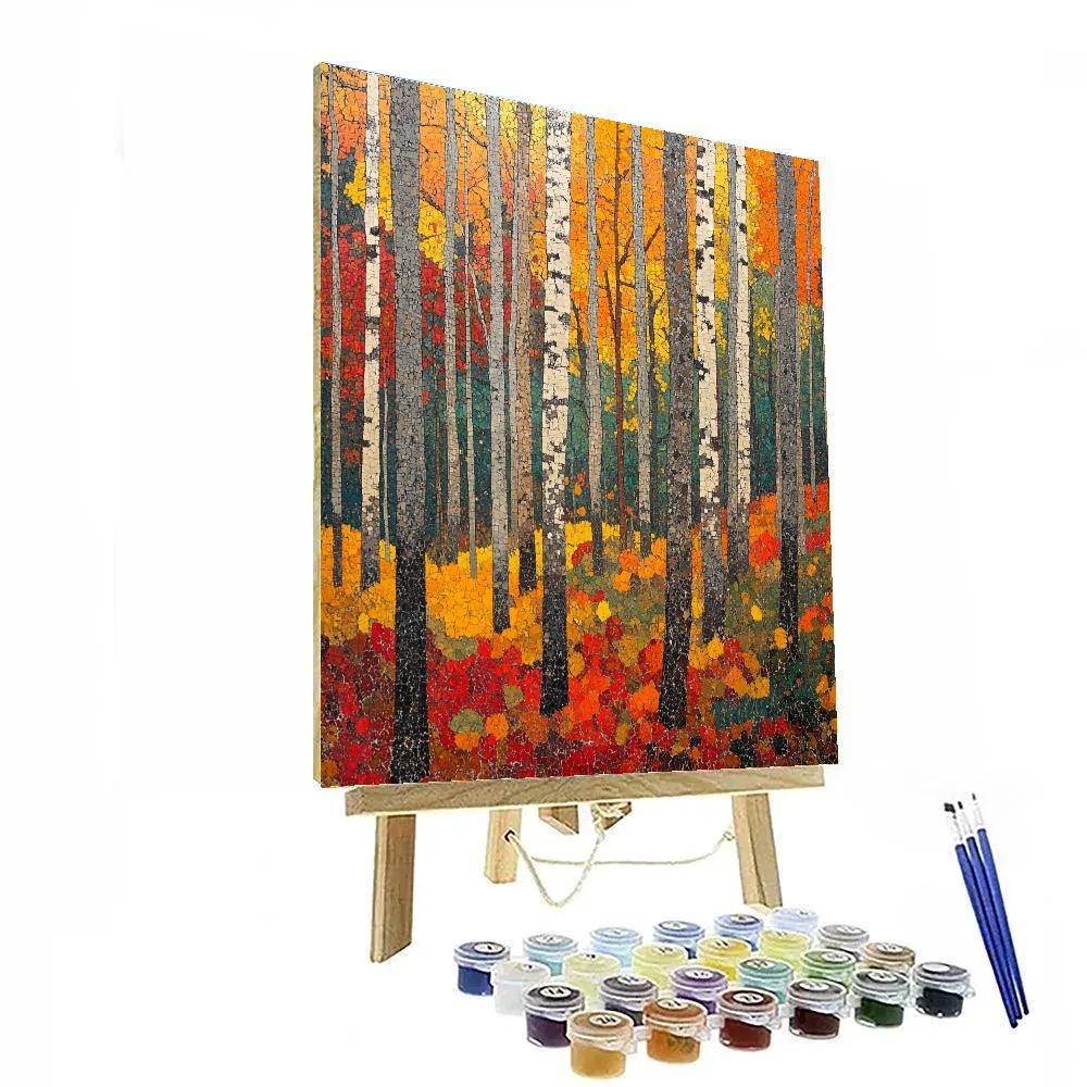 Jean-Paul Riopelle Inspired Autumn Forest Rhythms Paint by numbers art