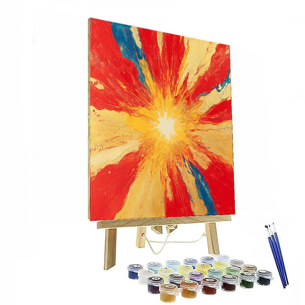 Jackson Pollock Inspired Solar Flare Symphony paint by number