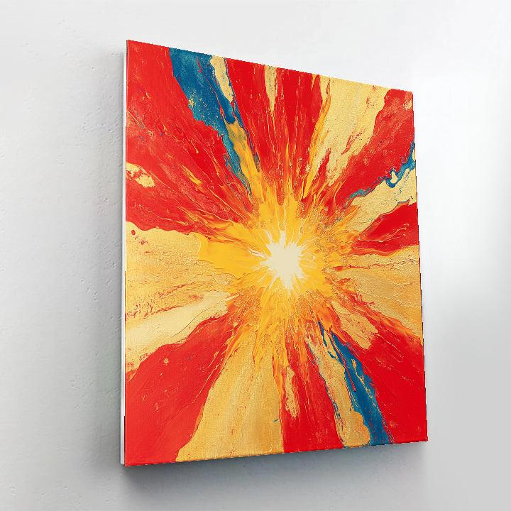 Jackson Pollock Inspired Solar Flare Symphony paint by number