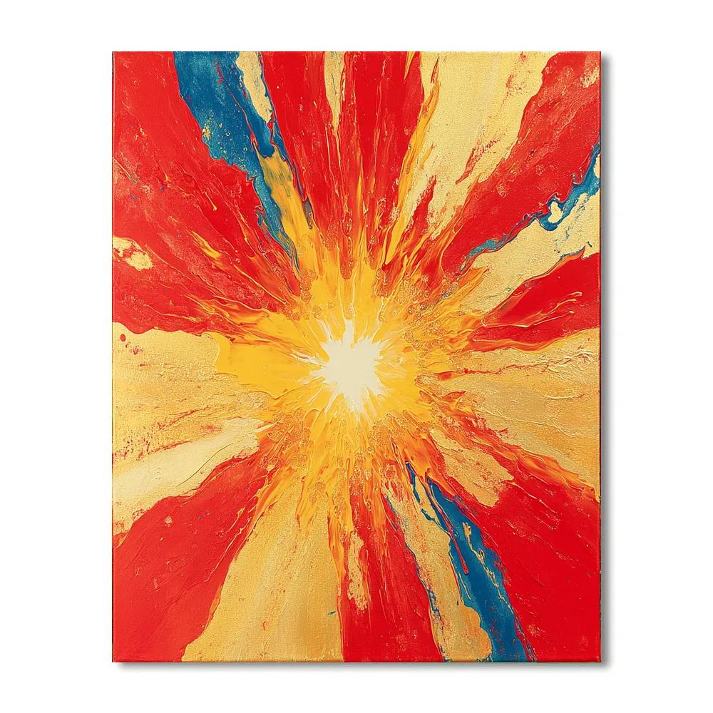 Jackson Pollock Inspired Solar Flare Symphony paint by number