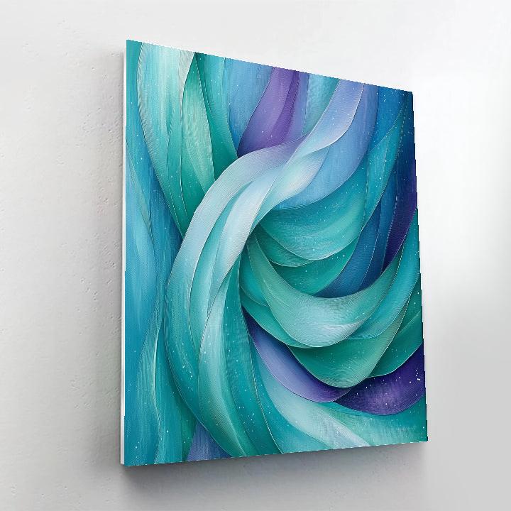 Jackson Pollock Inspired Auroral Weave paint by color