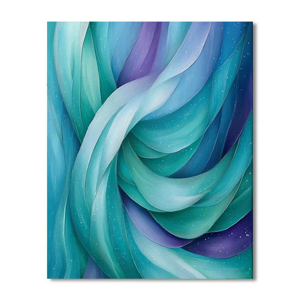 Jackson Pollock Inspired Auroral Weave paint by color