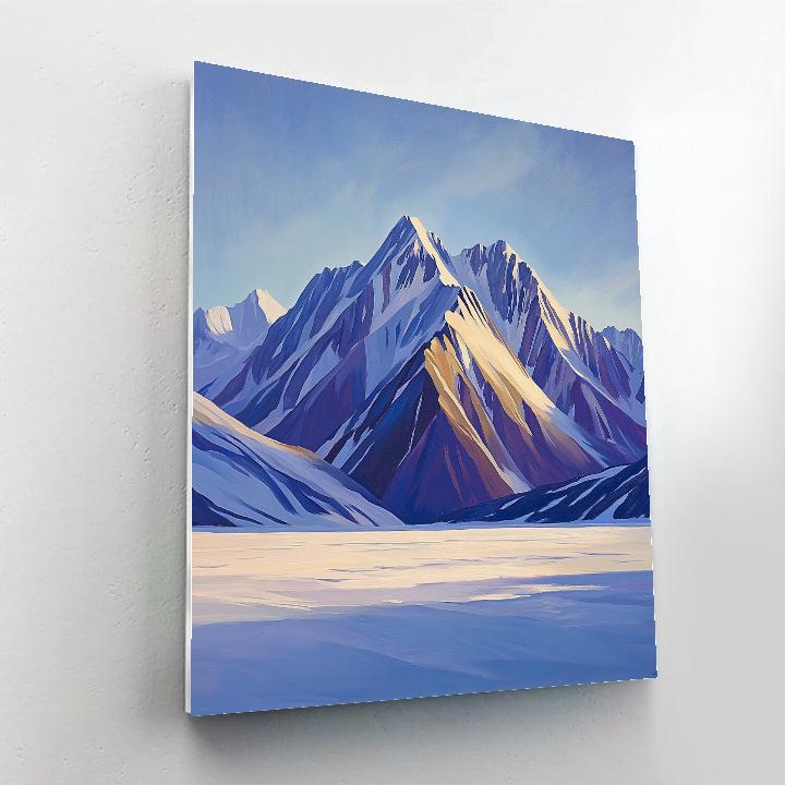 Lawren Harris Inspired Snow-Capped Monoliths paint by color