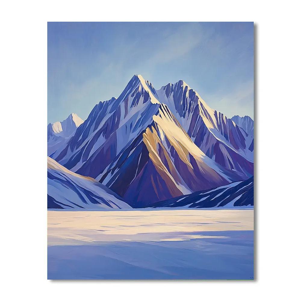 Lawren Harris Inspired Snow-Capped Monoliths paint by color
