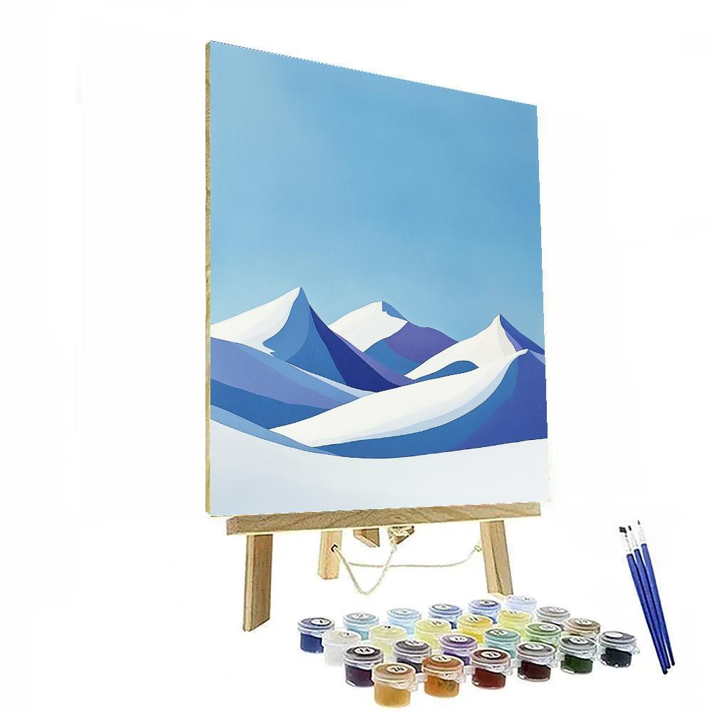 Lawren Harris Inspired Majestic Snowbound Ridge DIY paint by numbers