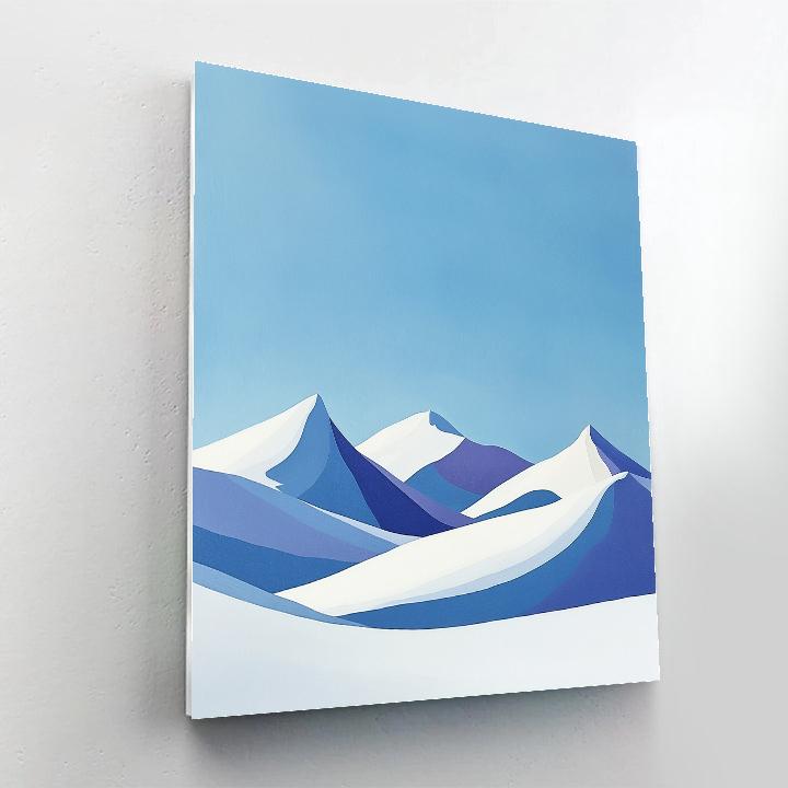 Lawren Harris Inspired Majestic Snowbound Ridge DIY paint by numbers