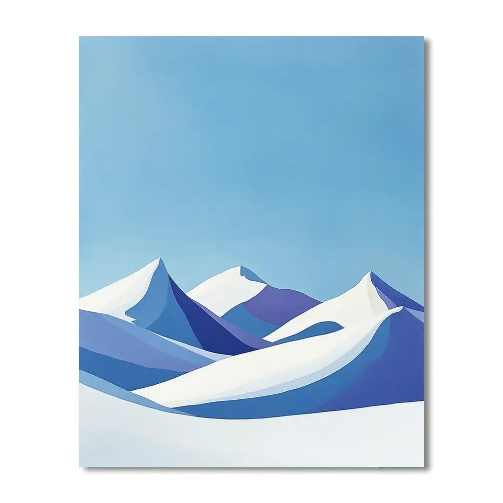 Lawren Harris Inspired Majestic Snowbound Ridge DIY paint by numbers