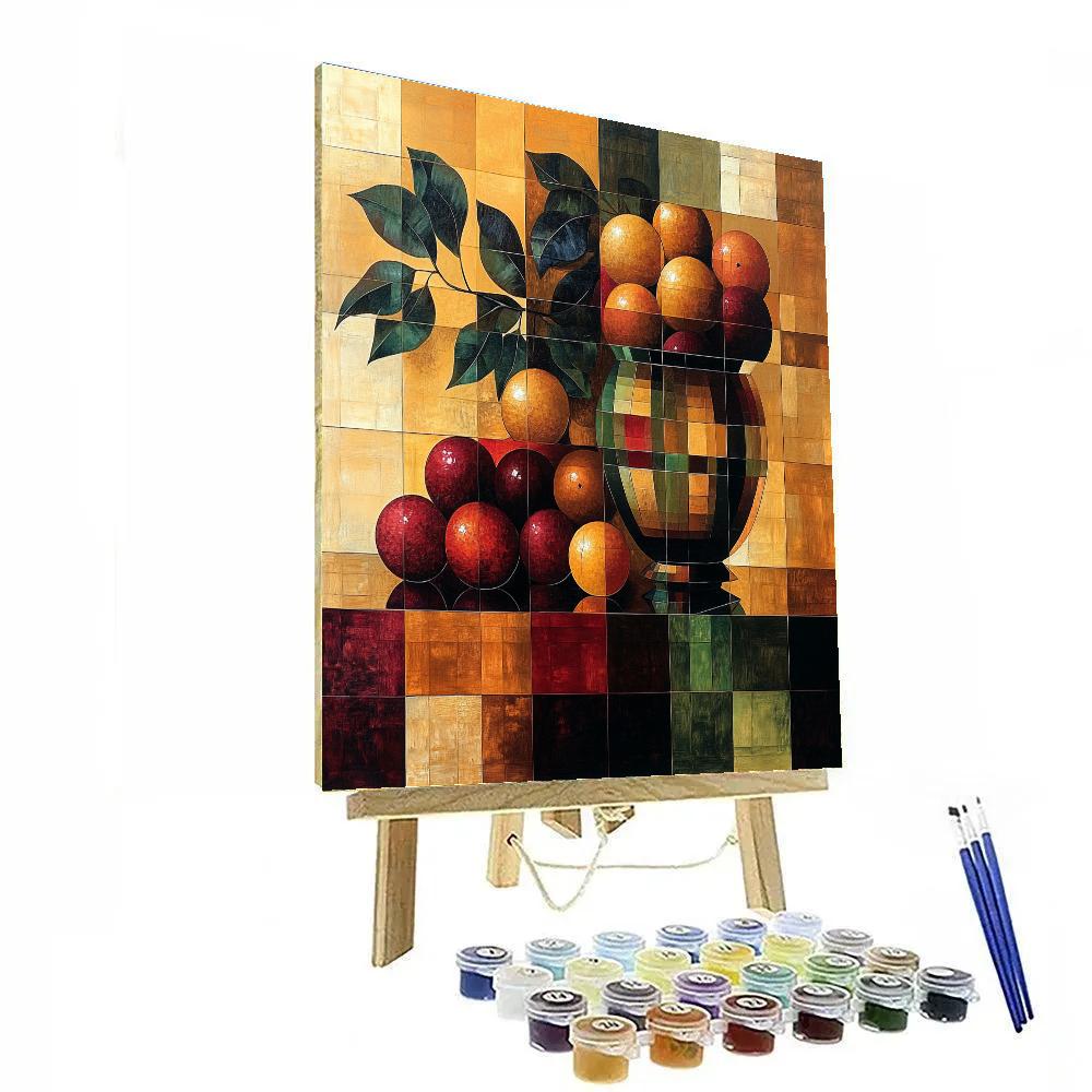 Pablo Picasso Inspired Cubist Orchard Still Life painting number kit