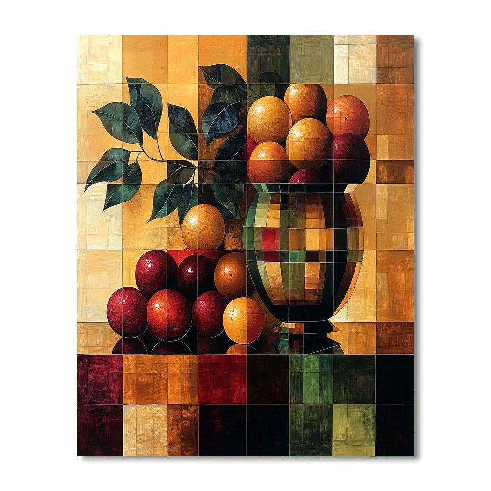 Pablo Picasso Inspired Cubist Orchard Still Life painting number kit