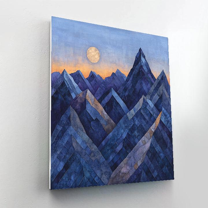 Pablo Picasso Inspired Angular Mountain Evening Numbered painting kits