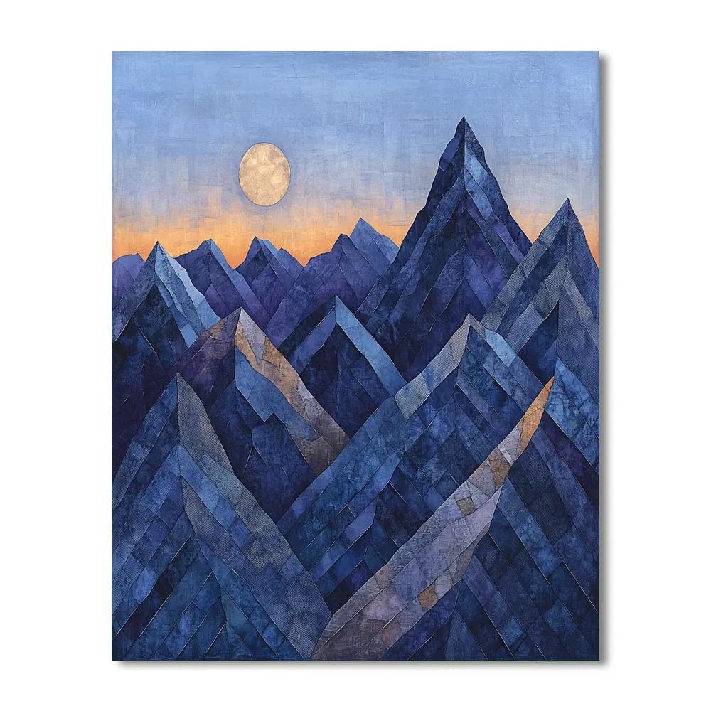 Pablo Picasso Inspired Angular Mountain Evening Numbered painting kits
