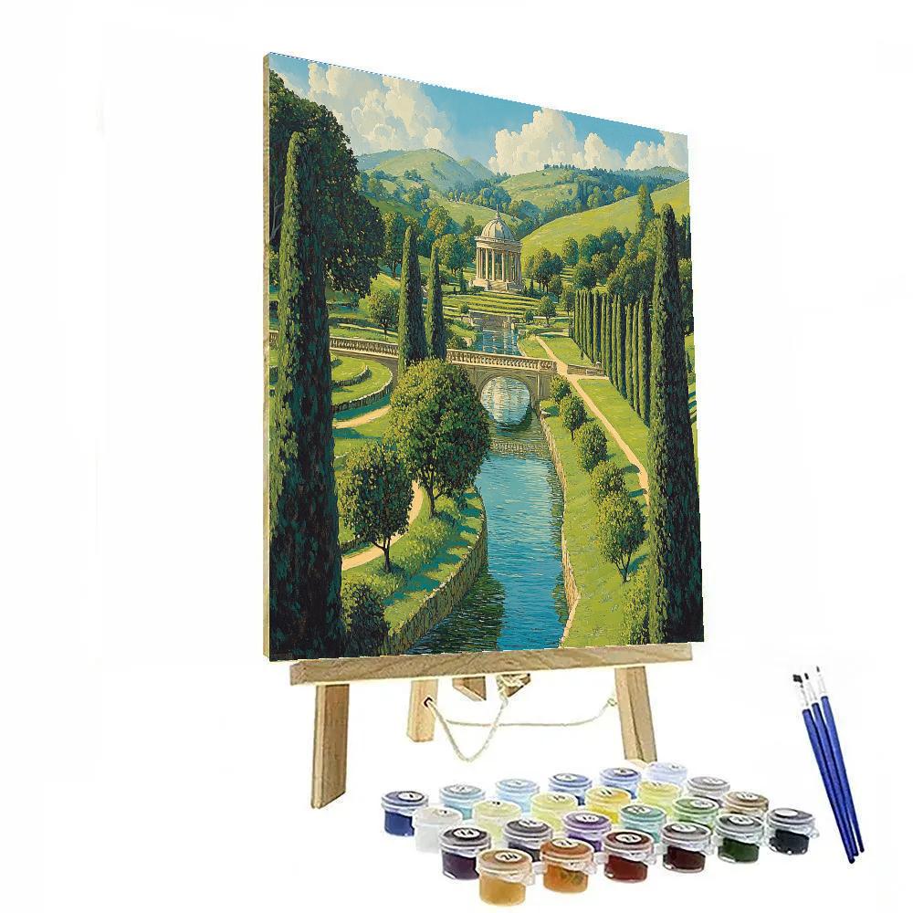 Raphael Inspired Serene River Perspective Paint by numbers art