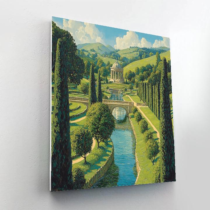 Raphael Inspired Serene River Perspective Paint by numbers art