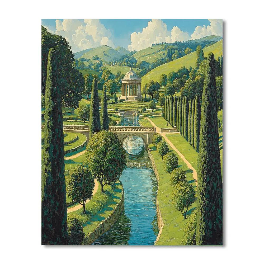 Raphael Inspired Serene River Perspective Paint by numbers art