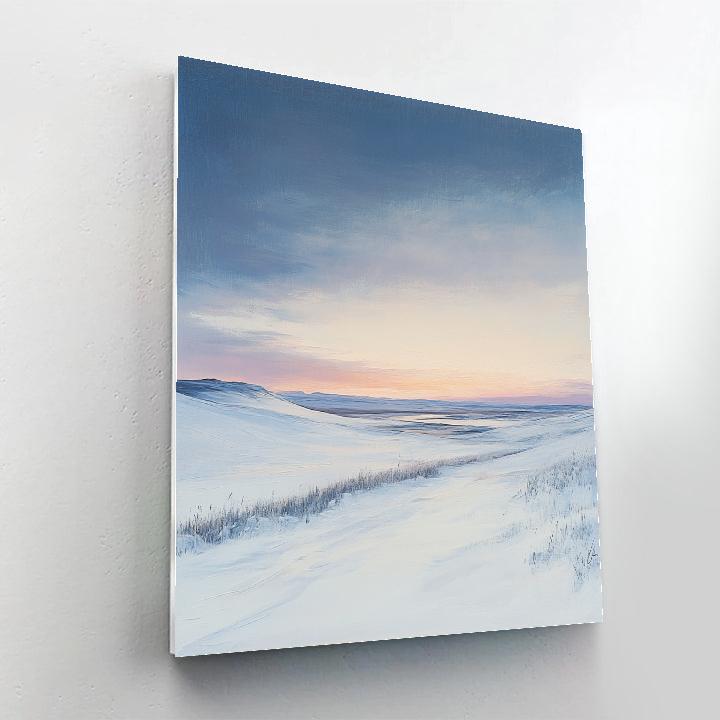 Lawren Harris Inspired Wind-swept Winter Plains paint by color