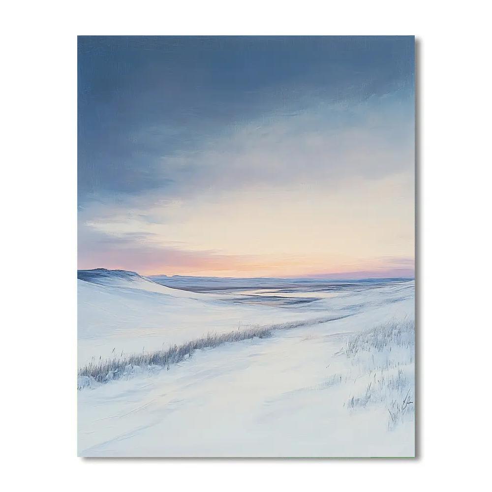 Lawren Harris Inspired Wind-swept Winter Plains paint by color