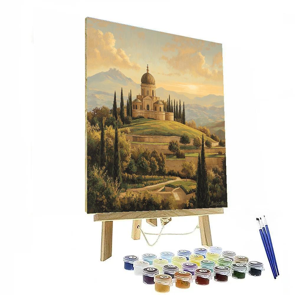 Raphael Inspired Harmonic Hill And Dome DIY paint by numbers