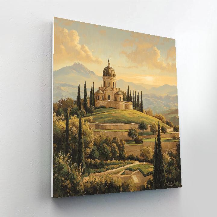 Raphael Inspired Harmonic Hill And Dome DIY paint by numbers