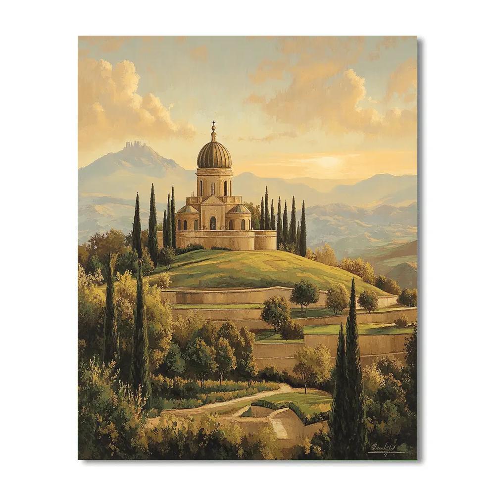 Raphael Inspired Harmonic Hill And Dome DIY paint by numbers