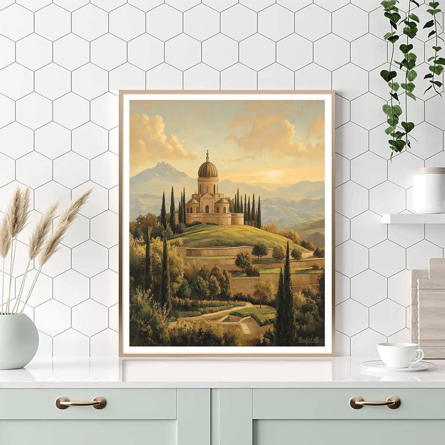 Raphael Inspired Harmonic Hill And Dome DIY paint by numbers