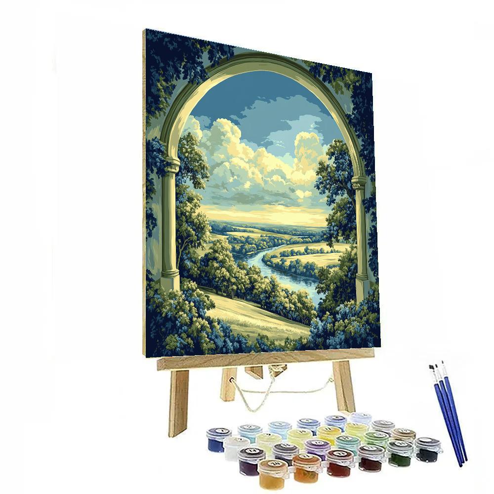 Raphael Inspired Celestial Arch And Meadow Paint by numbers art