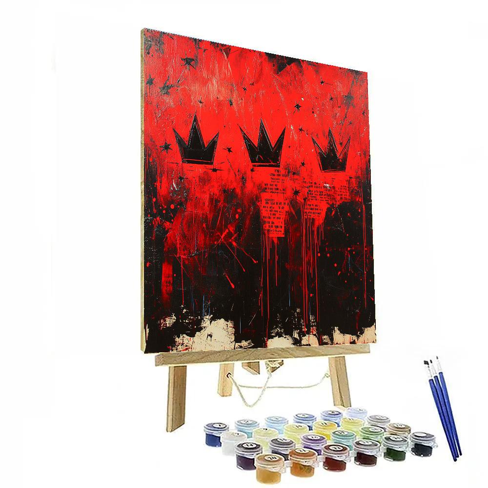 Jean-Michel Basquiat Inspired Cosmic Rhythm Paint by numbers kits