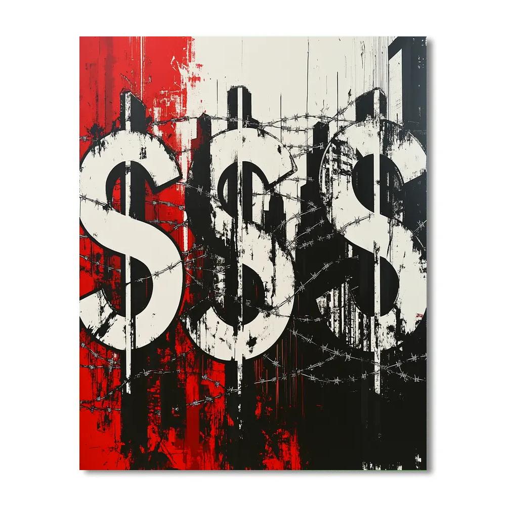 Banksy Inspired Corporate Greed Painting by numbers kit