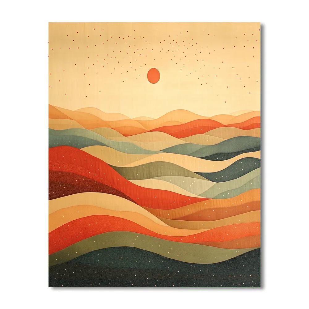 Paul Klee Inspired Desert Echoes paint by number