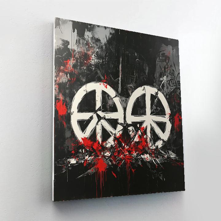 Banksy Inspired Anti-War Protest paint by numbers