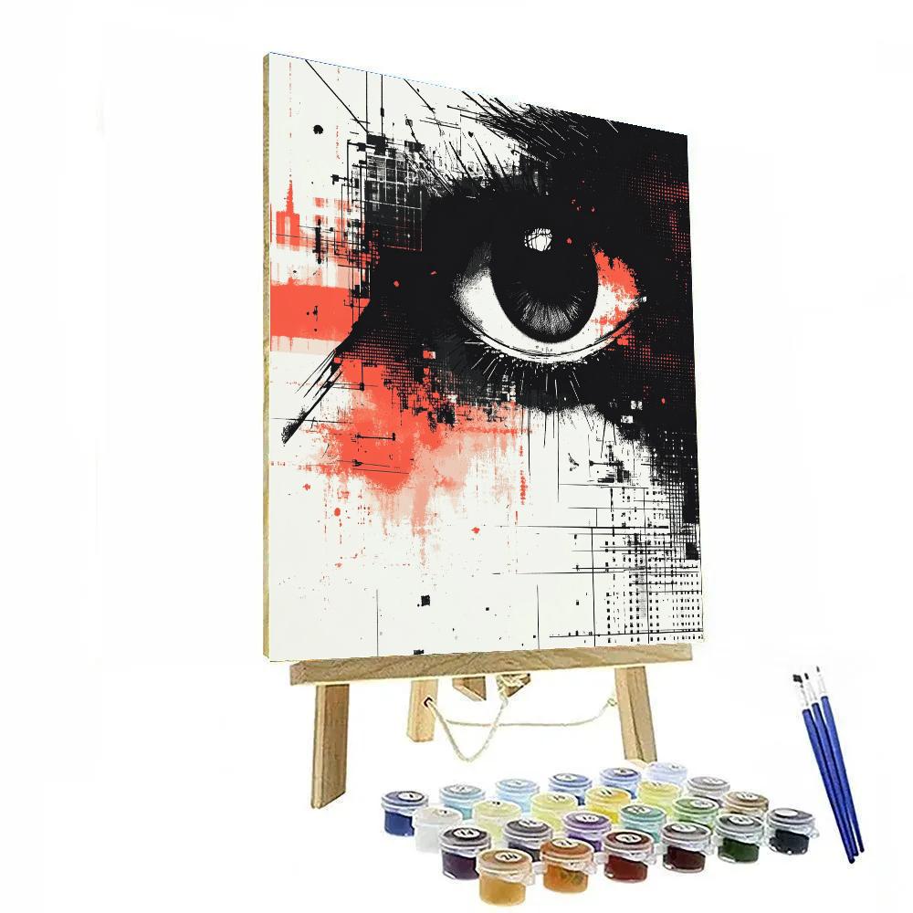 Banksy Inspired Digital Surveillance Numbered painting kits