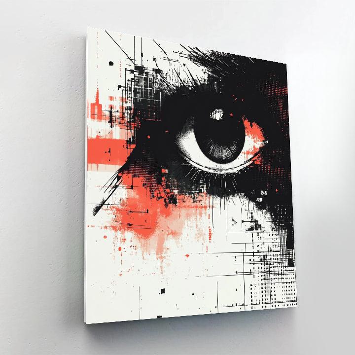 Banksy Inspired Digital Surveillance Numbered painting kits