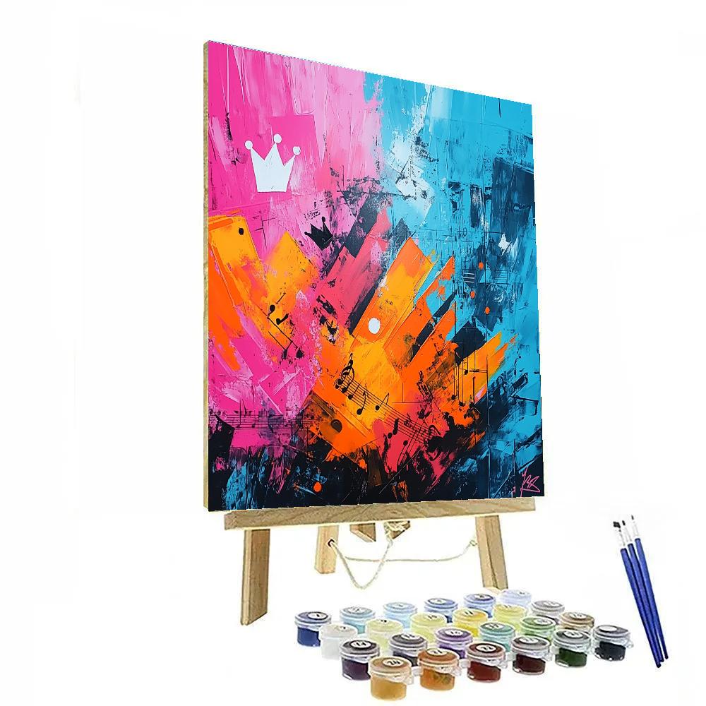 Jean-Michel Basquiat Inspired Color Riot Symphony Painting by numbers kit