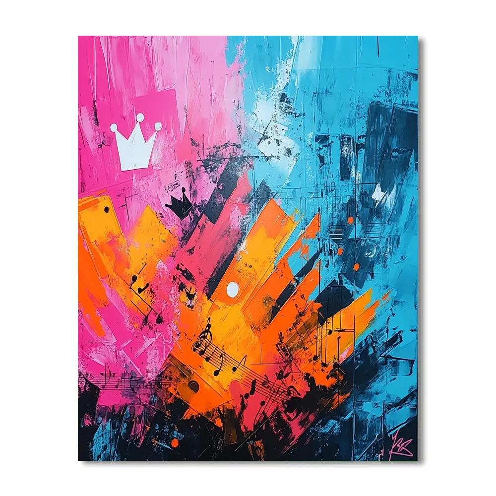 Jean-Michel Basquiat Inspired Color Riot Symphony Painting by numbers kit