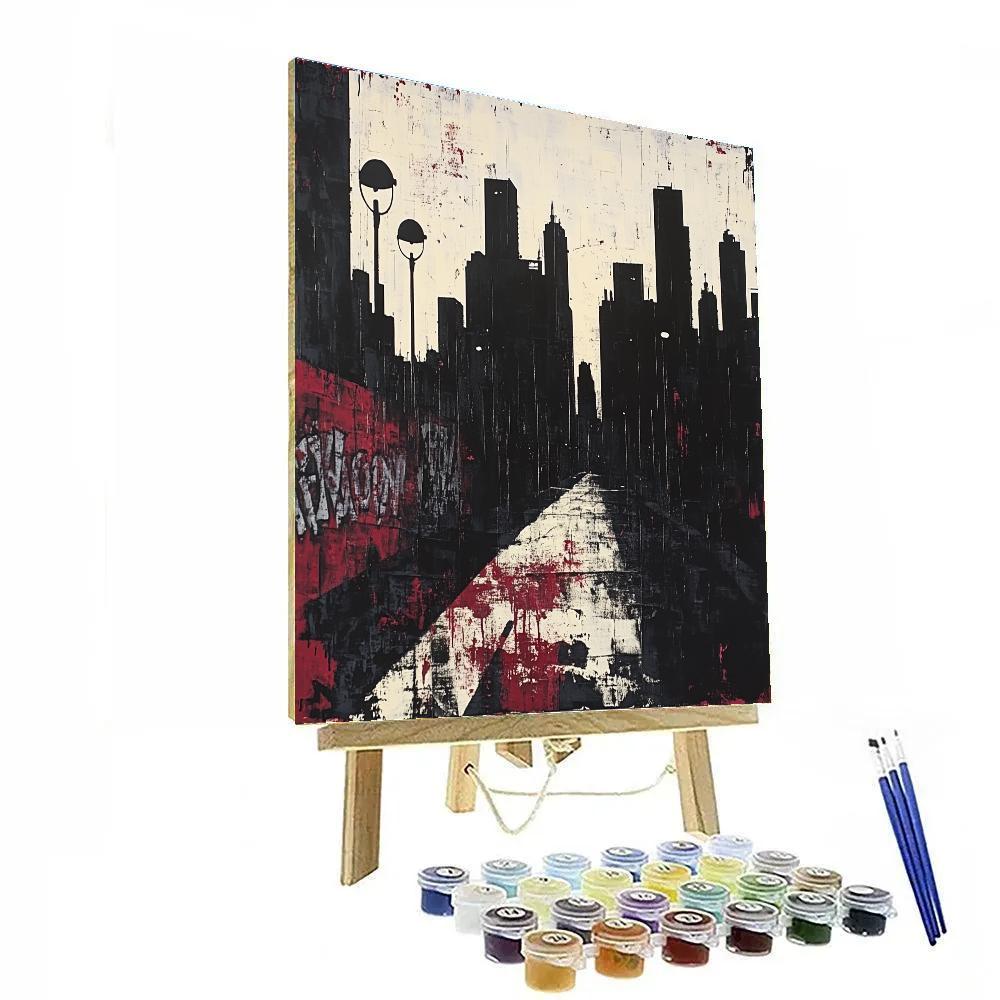 Banksy Inspired Urban Nightmares Number painting