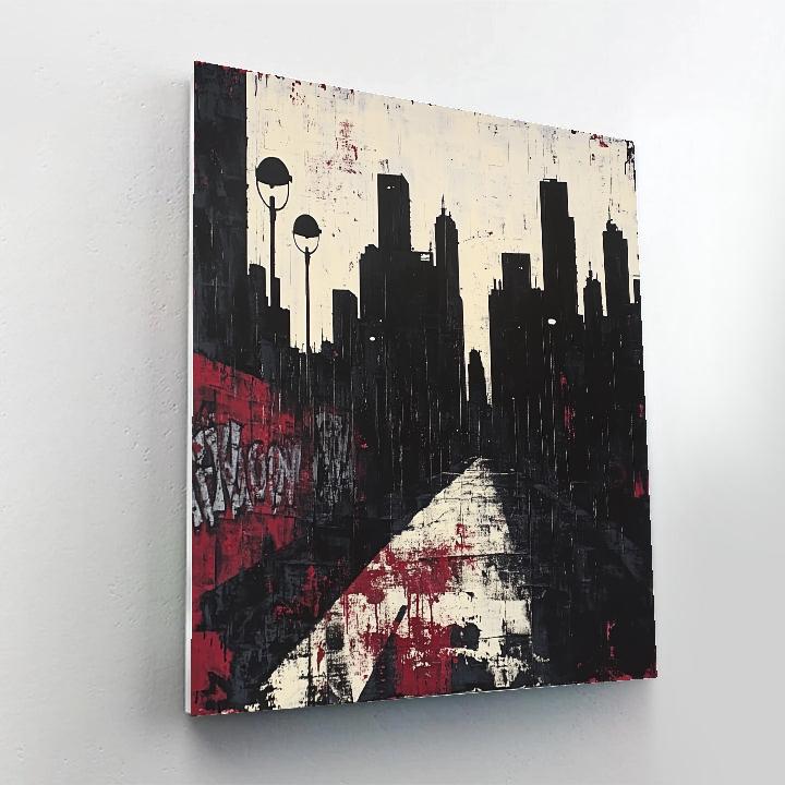 Banksy Inspired Urban Nightmares Number painting
